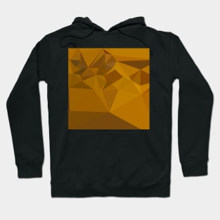 Curry Yellow Abstract Low Polygon Background Hoodie